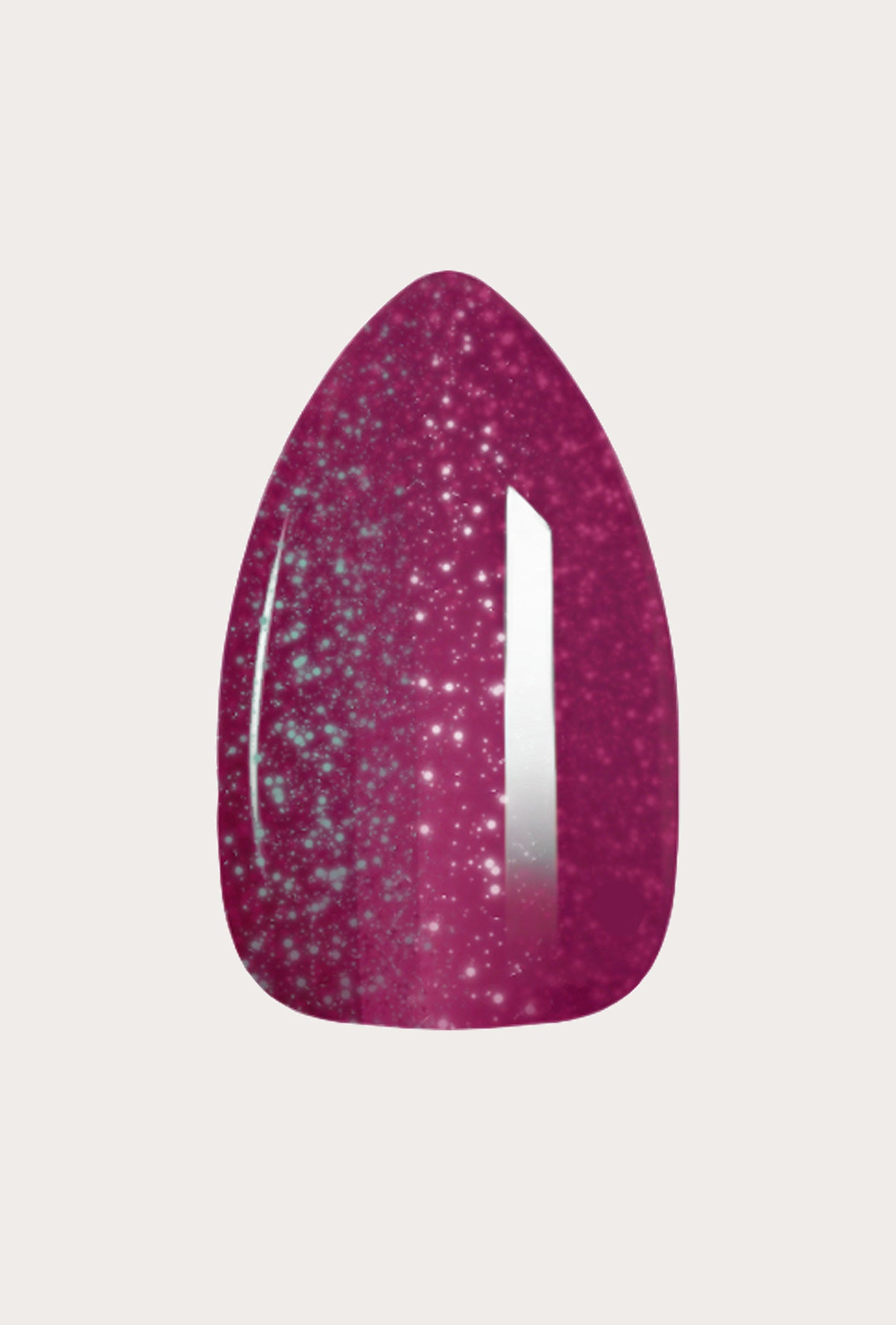 Purple Glitter Short Almond